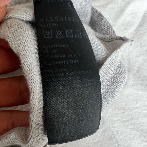 ALLSAINTS LIGHTWEIGHT FULL ZIP HOODIE - Picture 8 of 8